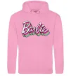 Жіноча толстовка (худі) Barbie retro style logo Рожевий фото