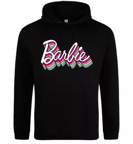 Жіноча толстовка (худі) Barbie retro style logo Чорний фото