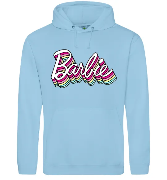 Жіноча толстовка (худі) Barbie retro style logo Блакитний фото