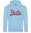 Жіноча толстовка (худі) Barbie retro style logo Блакитний фото