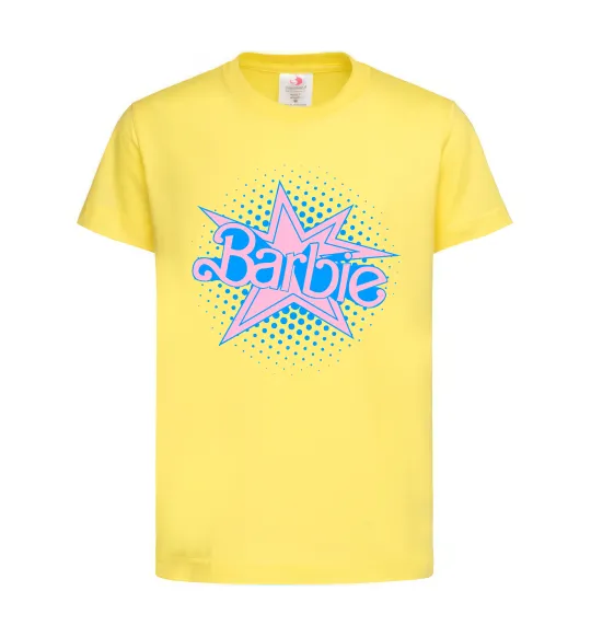 Дитяча футболка Barbie logo Лимонний фото