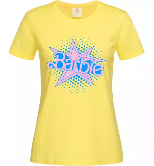 Женская футболка Barbie logo Лимонный фото