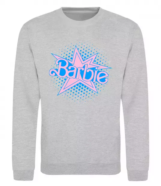 Свитшот Barbie logo Серый меланж фото