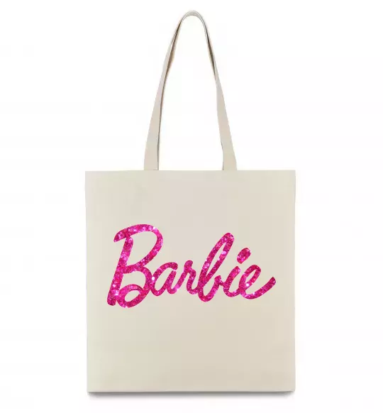 Еко-сумка Barbie напис Бежевий фото