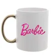Чашка с цветной ручкой Barbie напис Золото фото