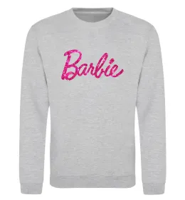 Світшот Barbie напис Сірий меланж фото