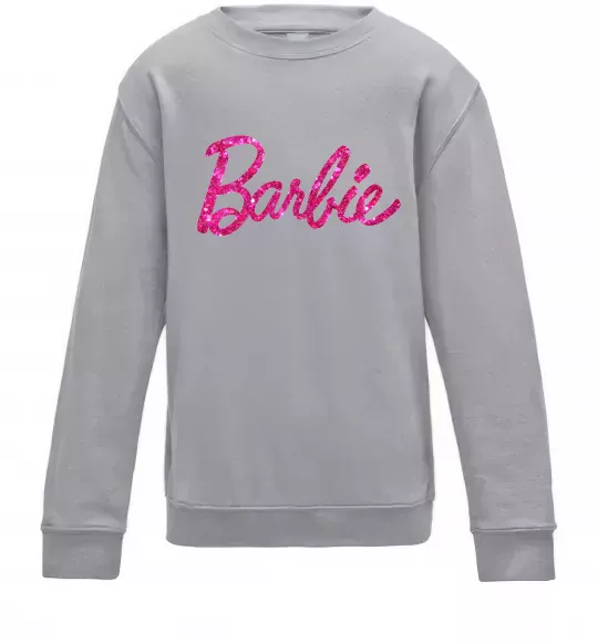 Детский Свитшот Barbie напис Серый меланж фото