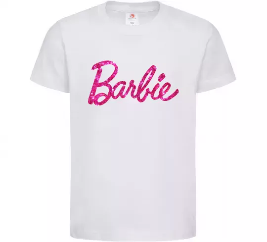 Дитяча футболка Barbie напис Білий фото