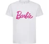 Дитяча футболка Barbie напис Білий фото