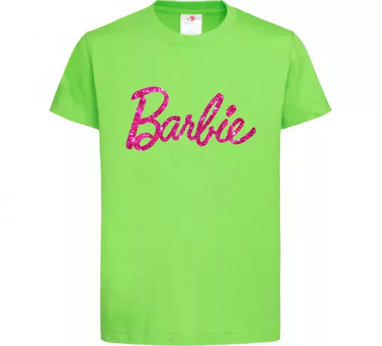 Дитяча футболка Barbie напис Лаймовий фото