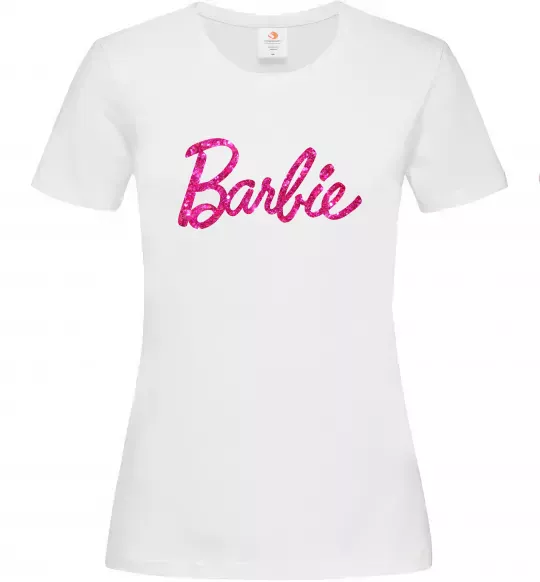 Женская футболка Barbie напис Белый фото