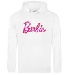 Жіноча толстовка (худі) Barbie напис Білий фото