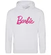 Жіноча толстовка (худі) Barbie напис Сірий меланж фото