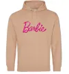 Жіноча толстовка (худі) Barbie напис Пісочний фото