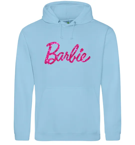 Жіноча толстовка (худі) Barbie напис Блакитний фото