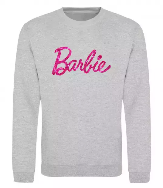 Світшот Barbie напис Сірий меланж фото