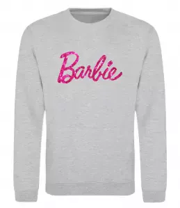 Свитшот Barbie напис Серый меланж фото