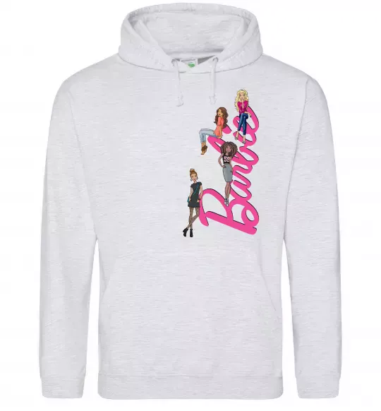 Жіноча толстовка (худі) Barbie girls Сірий меланж фото
