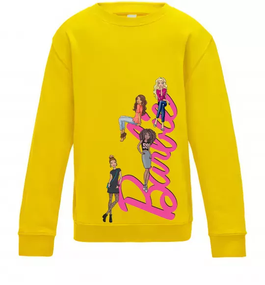 Детский Свитшот Barbie girls Солнечно желтый фото