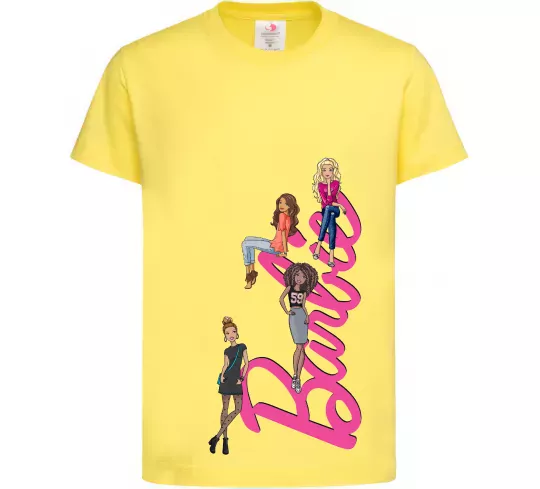 Детская футболка Barbie girls Лимонный фото