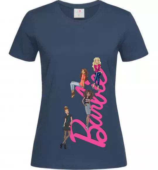 Женская футболка Barbie girls Темно-синий фото