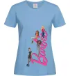 Женская футболка Barbie girls Голубой фото