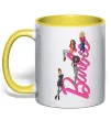 Чашка с цветной ручкой Barbie girls Солнечно желтый фото