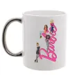 Чашка с цветной ручкой Barbie girls Серебро фото