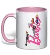 Чашка с цветной ручкой Barbie girls Нежно розовый фото