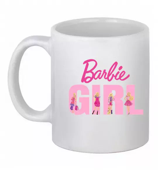 Чашка керамическая Girl Barbie Белый фото