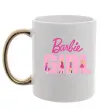 Чашка с цветной ручкой Girl Barbie Золото фото