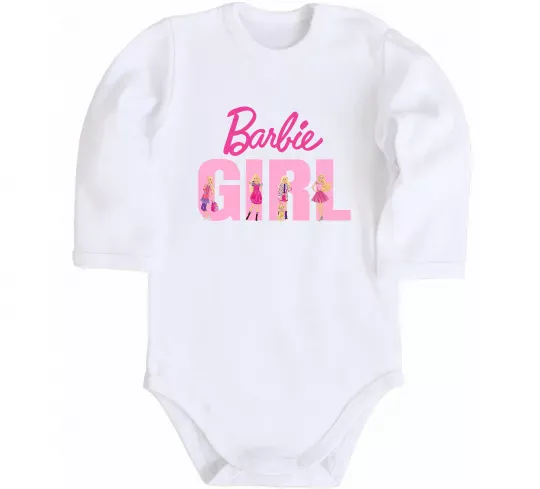 Детский боди Girl Barbie Белый фото