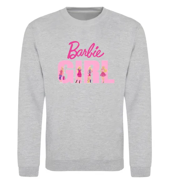 Світшот Girl Barbie Сірий меланж фото