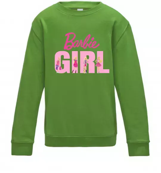 Детский Свитшот Girl Barbie Лаймовый фото