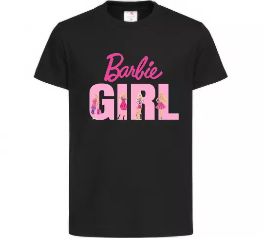 Детская футболка Girl Barbie Черный фото