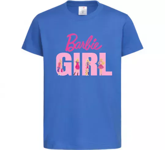 Детская футболка Girl Barbie Ярко-синий фото