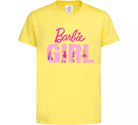 Детская футболка Girl Barbie Лимонный фото
