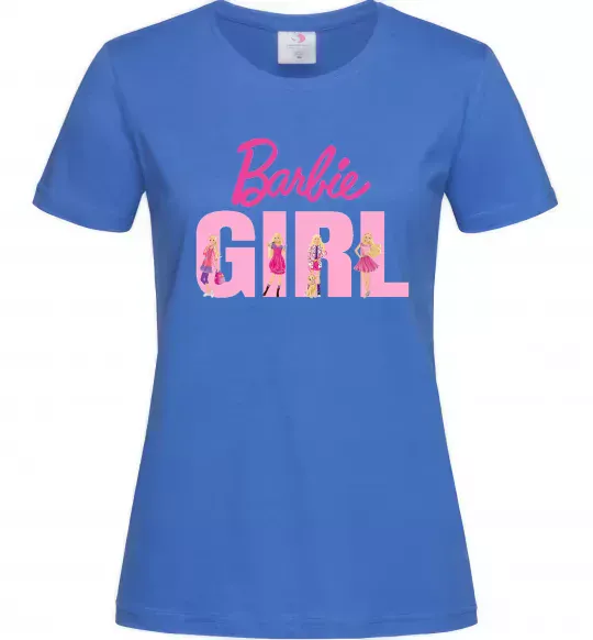 Женская футболка Girl Barbie Ярко-синий фото