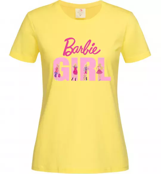 Женская футболка Girl Barbie Лимонный фото