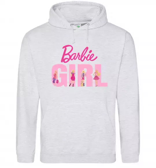 Жіноча толстовка (худі) Girl Barbie Сірий меланж фото