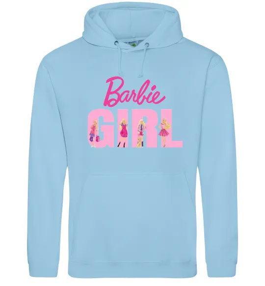 Женская толстовка (худи) Girl Barbie Голубой фото