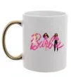 Чашка з кольоровою ручкою Ляльки Барбі Золото фото