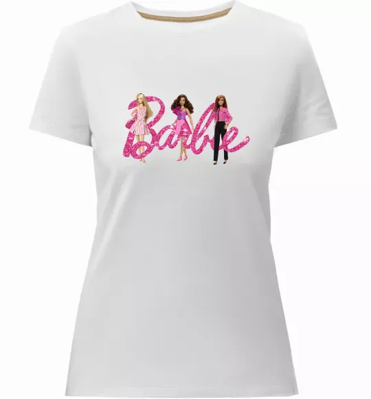 Женская премиум футболка Ляльки Барбі Белый фото