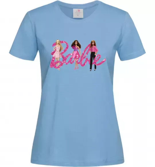 Женская футболка Ляльки Барбі Голубой фото