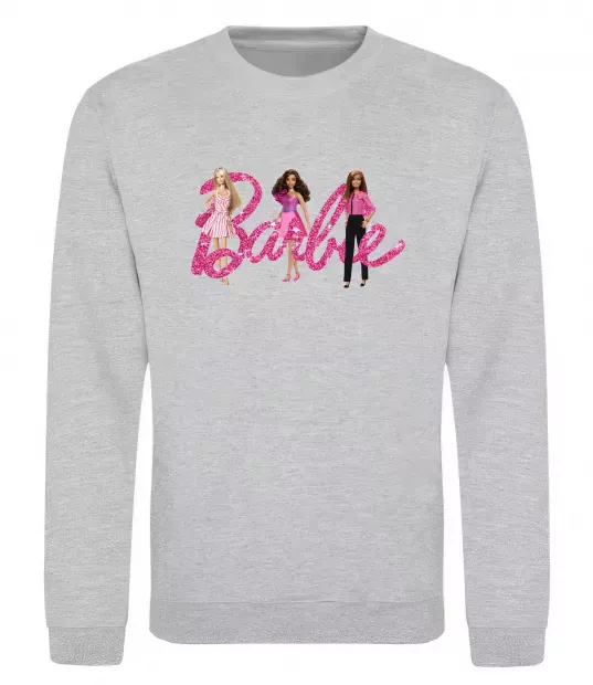Свитшот Ляльки Барбі Серый меланж фото