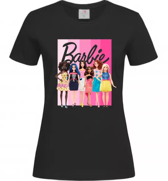 Жіноча футболка Barbie dolls mattel Чорний фото