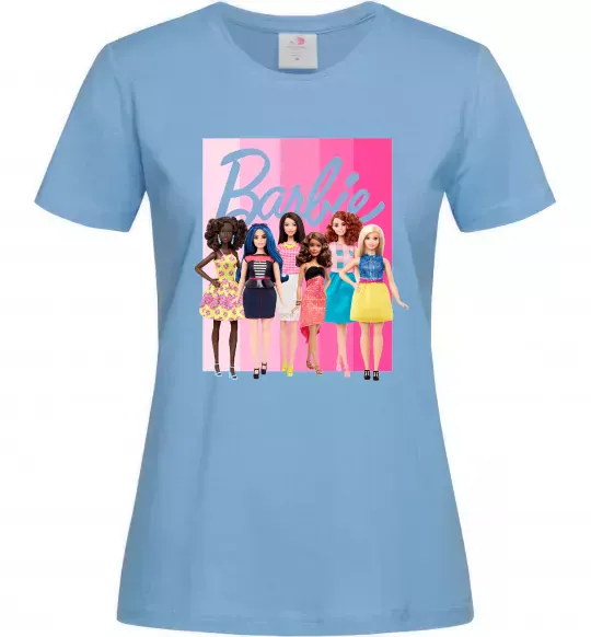 Жіноча футболка Barbie dolls mattel Блакитний фото