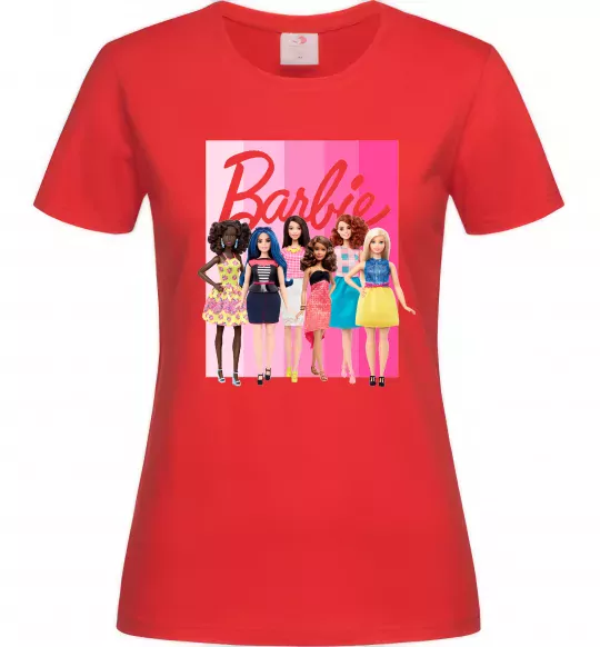 Жіноча футболка Barbie dolls mattel Червоний фото