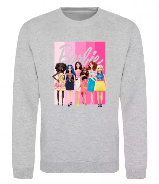 Свитшот Barbie dolls mattel Серый меланж фото