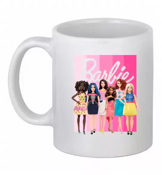 Чашка керамическая Barbie dolls mattel Белый фото